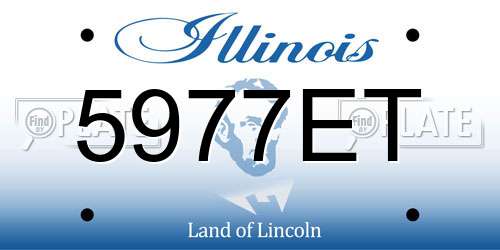 5977ET Illinois License Plate