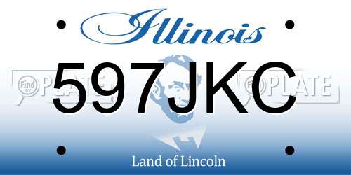 597JKC Illinois License Plate