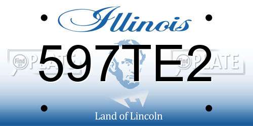597TE2 Illinois License Plate