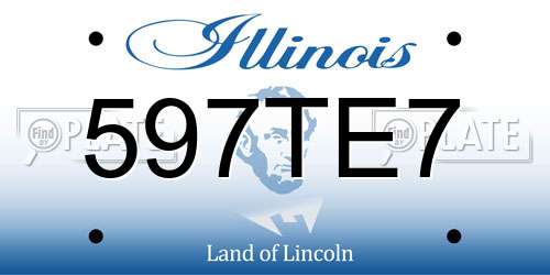 597TE7 Illinois License Plate