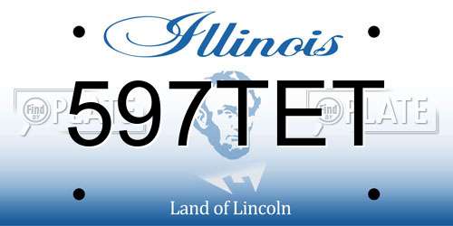 597TET Illinois License Plate