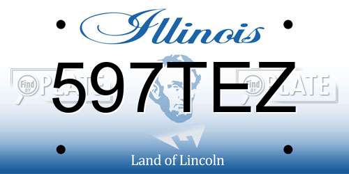597TEZ Illinois License Plate