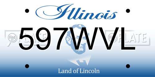 597WVL Illinois License Plate