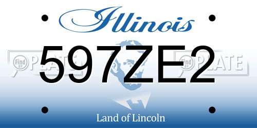 597ZE2 Illinois License Plate