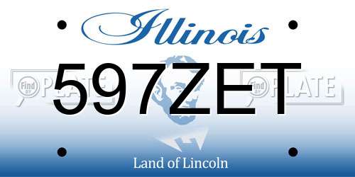 597ZET Illinois License Plate