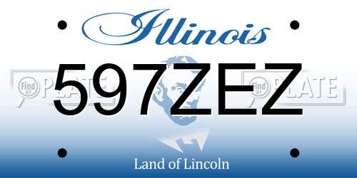 597ZEZ Illinois License Plate