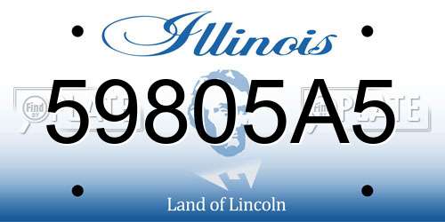 59805A5 Illinois License Plate