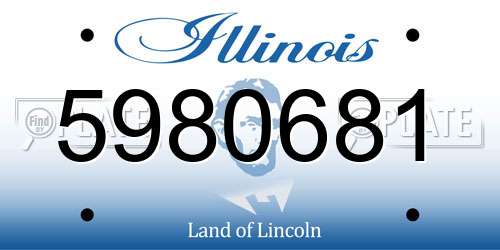 5980681 Illinois License Plate