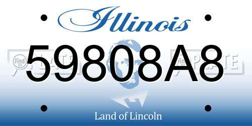 59808A8 Illinois License Plate