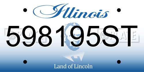 598195ST Illinois License Plate