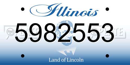 5982553 Illinois License Plate