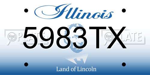 5983TX Illinois License Plate