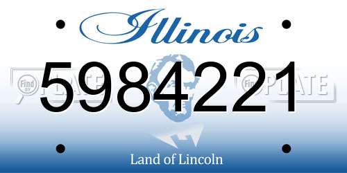 5984221 Illinois License Plate