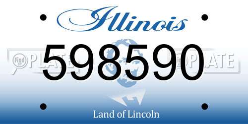 598590 Illinois License Plate