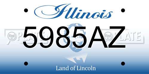 5985AZ Illinois License Plate