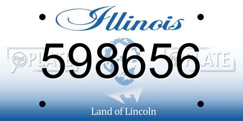 598656 Illinois License Plate
