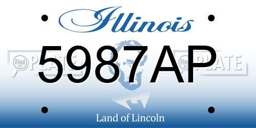 5987AP Illinois License Plate