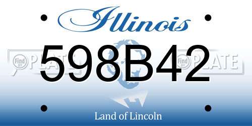 598B42 Illinois License Plate