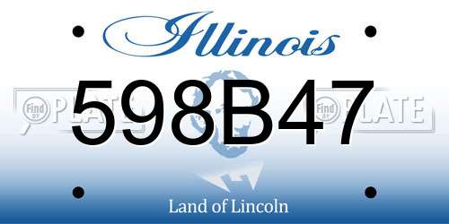 598B47 Illinois License Plate