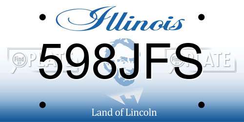 598JFS Illinois License Plate