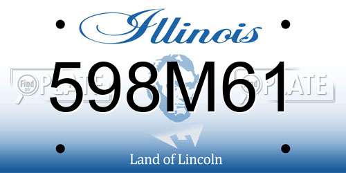 598M61 Illinois License Plate