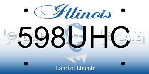 598UHC Illinois License Plate