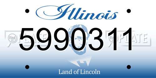 5990311 Illinois License Plate
