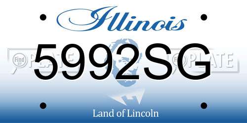 5992SG Illinois License Plate