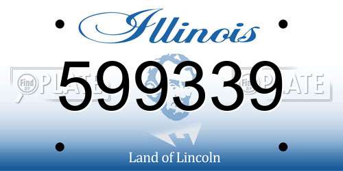 599339 Illinois License Plate