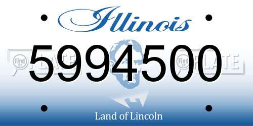 5994500 Illinois License Plate
