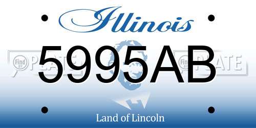 5995AB Illinois License Plate