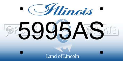 5995AS Illinois License Plate