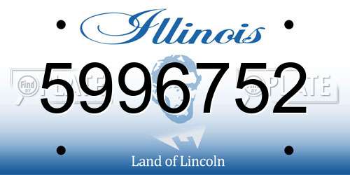 5996752 Illinois License Plate