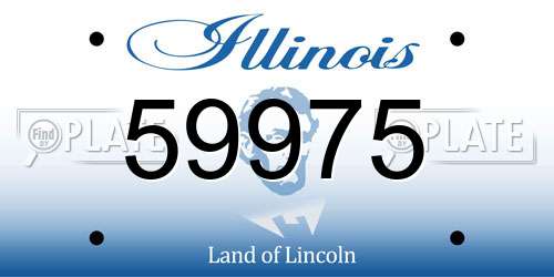 59975 Illinois License Plate