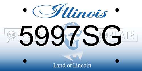 5997SG Illinois License Plate