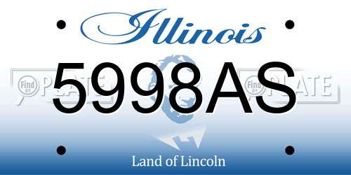 5998AS Illinois License Plate