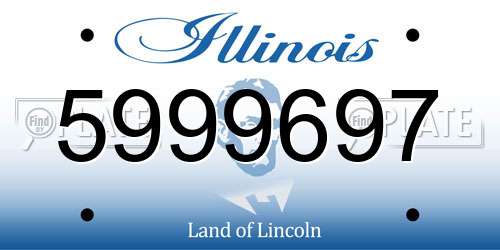 5999697 Illinois License Plate