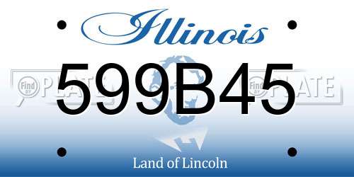 599B45 Illinois License Plate