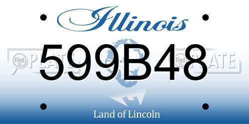 599B48 Illinois License Plate