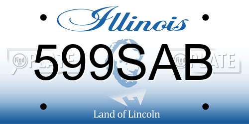 599SAB Illinois License Plate