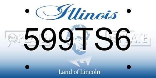 599TS6 Illinois License Plate