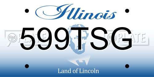 599TSG Illinois License Plate