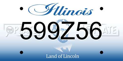 599Z56 Illinois License Plate