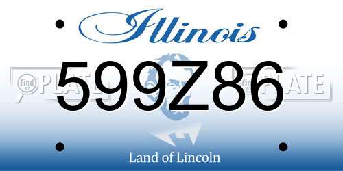 599Z86 Illinois License Plate
