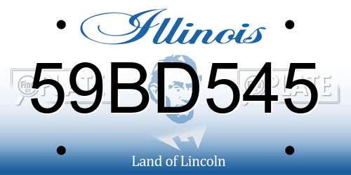 59BD545 Illinois License Plate