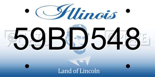 59BD548 Illinois License Plate