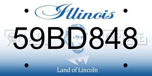 59BD848 Illinois License Plate