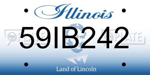 59IB242 Illinois License Plate
