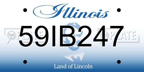 59IB247 Illinois License Plate