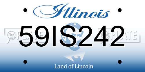 59IS242 Illinois License Plate